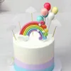 Altre forniture per feste festive Arcobaleno Cake Toppers Bandiere Decor Kids Girl Birthday Topper Baking Dessert Top Cupcake Wedding Decor266T