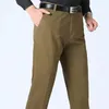 Herrbyxor sommar tunt bomull hösten tjocka byxor mode märke last smart casual solid khaki grå kostym pant yyqwsj