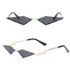 Outdoor Eyewear Cat Eye Sunglasses Diamond Shape Women Retro Rimless Sun Glasses UV400 Trendy N Frame Streetwear Hiking Cycling 230726