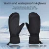 Skihandschoenen 1 paar Winter skihandschoenen Winddicht waterdicht Houd Warm Snowboard Fietsen Motor Kamperen Schaatsen Wanten voor Zwart M HKD230727