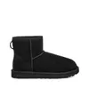 UGGit Boots Australian Damen Snow Tasmanes Hausschuhe Kastanienfell Schaffell Klassisch Braune Knöchelschleife Kastanienbraun Kurz Weiß Ebenholz Gras Herbst und Winter