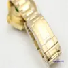 Mäns 116713 Titta på Gold Case Glidelock Rand Ceramic Ring Sapphire Crystal Black Three Hands Calender 40mm253G