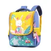 Zaini Simpatico Cartone Animato Stampato Coniglio Dinosauro Ragazzi Alta Qualità Leggero Spine Guard Kindergarten Schoolbag 230726