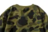 A Bathing Ape Shirt Verano Juventud Dibujos animados Camuflaje Casual Cuello redondo Camiseta de manga corta