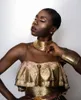 Collana Orecchini Set Liffly African Jewelry Women Regolabile Choker Bangle Collane in pelle vintage Bracciali Statement