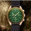 Bioceramic Planet Moonswatch Мужские часы Полный функции Quarz Хронограф Дизайнерский дизайнер Watch Mission to Mercury 42mm Luxury Watch Limited Edition Начатые часы 2023