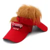 Party Hats Trump 2024 Embroidery Hat With Hair Baseball Cap Supporter Rally Parade Cotton Drop Delivery Home Garden Festive Supplies Dhw2L