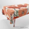 Toalha de mesa fresca e bonita flor retangular toalha de mesa para casa jardim mesa de café cor ao ar livre toalha de mesa decoração para casa R230727