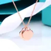 Designer Brand Love Double Heart Tiffays Necklace Womens Versi