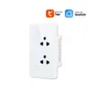 Smart Power Plugs Tuya Smart Wall Socket Touch Interrupteur US STANG STANDARD Cadre Glass Power Monitage Socket Outlet Electric Outlet With Alexa Home HKD230727