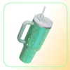 Бутылки для воды Vacuum Adventure емкостью 40 унций с бриллиантами h20 plus, дорожные кружки, стаканы с ручкой, блестками и соломкой, индивидуальный логотип 2511687