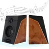 Portabla högtalare Tunga basdatorhögtalare Buller Avbrytande ljud Bokhylla Subwoofer Channel Wood Texture Desktop R230727