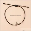 Charm Armbänder Handgemachte rote Faden Schnur Seil Armband Niedliche Liebe Herz Schmetterling Krone Kreuz Runde Modeschmuck Geschenke Drop Delive Dhmef