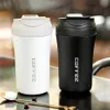 Thermos da caffè doppio in acciaio inossidabile da 400 ml con cannuccia Thermos per auto multifunzionale Tazza termica da viaggio portatile 211223297v