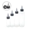 50Pcs 30ml 60ml 100ml 120ml Kunststoff Leere Tattoo Tinte Flasche Top Schwarze Kappe Transparent Klar flasche Tätowierung Zubehör T20281B