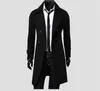 Men's Clothing Winter Trend Irregular Overcoat Oblique Zipper Pocket Lapel Men Wool Coat 4 Colors Medium Long Jacket