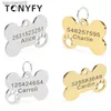 PET ID DOG TAG TAG Hollow Paw Bone Graved Tag Diy Бесплатный пользовательский анти-lost-персонализированный имени Кейт Цеп