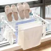 Telescopic Window Drying Rack Punching Wall-Mounted Indoor Suction Cup Folding By Sill Clothes Rod 220214241q