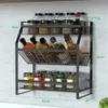 Lagerung Flaschen Gläser 3 Tier Gewürzregal Badezimmer Küche Arbeitsplatte Regal Halter Organizer Hängen Racks Seasoning281G