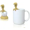 Café Thé Outils Infuseur Dinosaure Coquille D'oeuf Filtre Diffuseur Lâche Sile Passoire Pour Différentes Tasses Et Feuilles Drop Delivery Home Gard Dhauy