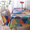 Table Cloth New Colorful Geometric Tablecloth Home Party Decoration Waterproof Dustproof Rectangle R230727