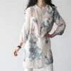 Damesblouses Shirts Damestops en grote maten zomertop Lange mouw V-hals Bloemenprint Vintage blousekleding 230726