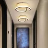 Plafonniers FCYAM LED allée moderne nordique courbe Design chambre cuisine salle couloir balcon couloir Plafonnier lampe