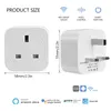 Smart Power Plugs 16A/20A WiFi Wireless Control Smart Plug med Alexa Assistant Energy Monitoring Smart Sockets med timer CE ROHS HKD230727