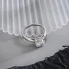 2023 europeu e americano novo anel de corte de flor de gelo anel de diamante de casamento feminino s925 prata esterlina luz luxo alto carbono anel de diamante