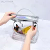 Cosmetic Bags Cases PURDORED 1 Pc 2 Layers Clear Makeup Bag for Women Waterproof PVC Cosmetic Bag Travel Makeup Organizer Beauty Case Toiletry Kit 220506 Z230728