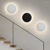 Lampada da parete Nordic Round Light Outdoor Impermeabile Portico Entrata Corridoio Corridoio Sensore di illuminazione a LED