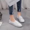 Robe chaussures CXJYWMJL véritable cuir baskets décontractées pour femmes plus taille printemps été skate dames vulcanisé petit blanc 230728