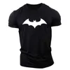 Camisetas Masculinas Bat Graphic 3D T-shirts Para Manga Curta Street Style Hip Hop Masculino Tees 6XL Plus Size Solto Casual Sporty Tops Vestuário