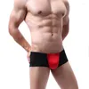 Caleçon homme Boxer culotte mince Sexy résille slips Nylon taille basse personnalisé respirant sous-vêtement confortable 2023