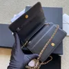 10A hasp magnetico caviar pelle di agnello da donna mini borsa a tracolla a catena classica con borse a quadri a quadri portafogli da donna in vera pelle borse da sera a tracolla borsa femminile