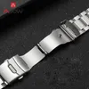 Bracelets de montre 18 19 20 21 22mm 23mm 24mm 25mm Bracelet en acier inoxydable massif Montre en métal Boucle pliante Bracelet de remplacement Accessoires 230728