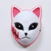 Party Masks Demon Slayer Tanjirou Mask Sabito Mascarilla Anime Makomo Cosplay Masques Halloween Costume Mascaras LED ZT07