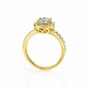 Bröllopsringar 1 5CT RING VVS1 Lab Diamond Solitaire for Women Engagement Promise Band smycken 230727