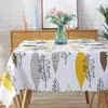 Tkanina stołowa prosta wzór liści rośliny obrus ogrodowy obrus tło tkanina obrusowa domowa dekoracja salonu stół obrusowy R230731