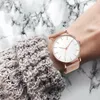 Relógios de pulso femininos ouro rosa Montre Femme 2023 cinto de malha feminino ultrafino moda aço inoxidável relógios de pulso de luxo