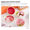 Dinnerware Sets Ceramic Soup Bowl Rice Ornament Container Dessert Bowls Fruit Salad Dishes Strawberry Spoon Poriddge Cartoon