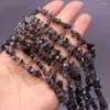 Perles 40 cm naturel noir Agates pierre irrégulière puces gravier en vrac pour les femmes Bracelet bijoux accessoires taille 3x5-4x6mm