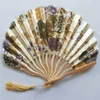 Kinesiska stilprodukter Sashell Style Folding Fan Wedding Party Female Dance Vintage Hand Fan Favor Art Craft Gift Home Decoration Ornaments