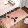 Tapijten Zwart roze geometrisch patroon Tapijt Entree Deurmat Bad Vloerkleden Mat Antislip Keukentapijt voor Thuis Decoratief R230728