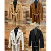 High version Max Double Sided Cashmere Coat Water Ripple Woolen Overcoat Designer Brand Luxury Women Windbreaker Long Bathrobe Cardigan Jacket