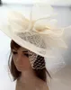 Wedding Hair Jewelry 3 Colors Sinamay Wedding Party Hats Hair Fascinators Elegant Women Derby Occasion Millinery Hats With Veils Headbands MYQ112 230727