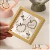 Schmuckschatullen Pe Film Aufbewahrungsbox 3D Transparent Floating Ring Fall Ohrring Halskette Armband Display Halter Staubdichte Ausstellung Orna Otuar