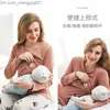 Vestidos de maternidad Pijamas de maternidad de algodón para mujer primavera otoño e invierno ropa de lactancia posparto Z230728