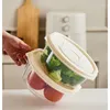 Bottiglie di stoccaggio Contenitori per alimenti in plastica con coperchio ermetico 4 pezzi Organizer per dispensa da cucina Contenitore per il pranzo a tenuta stagna senza BPA