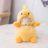 Super Cute Transformation Little Sheep School Bag Accessories Pendant Transformation Dinosaur Doll Ryggsäck Pendant Plush Toy Girl Gift